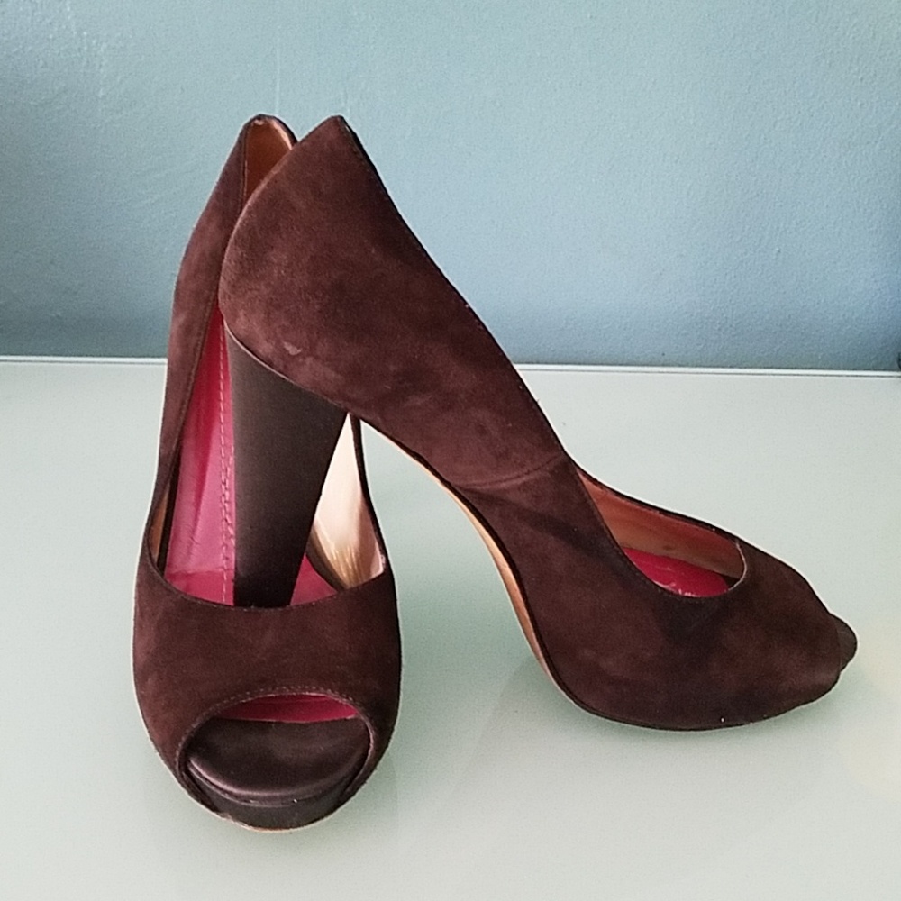 Kate Spade Peep-toe Suede Heels